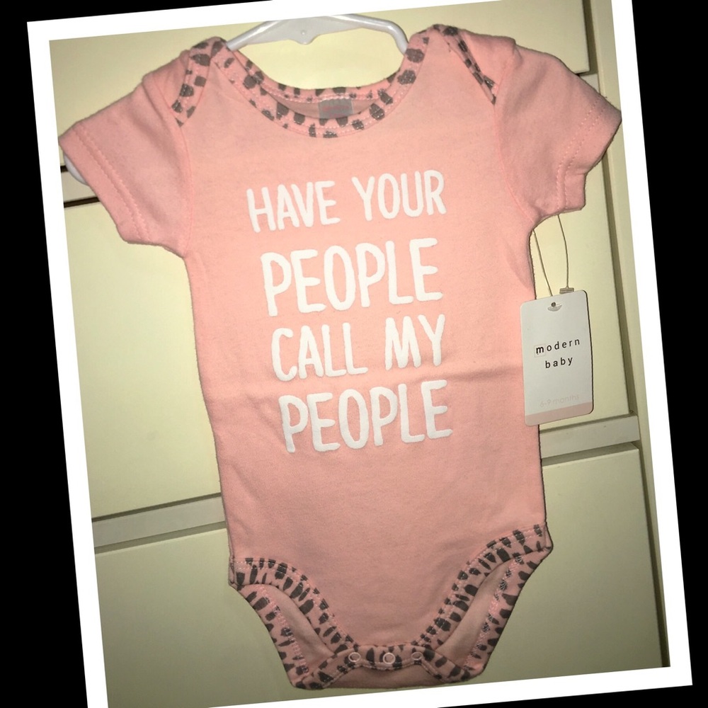 4/$10 •Modern Baby 6-9m baby girl onesie✨NWT✨